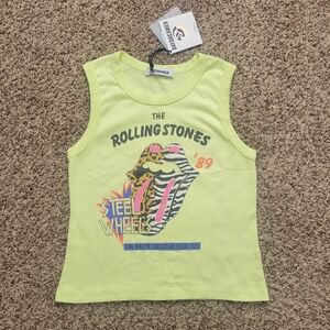 Daydreamer Tank Top Shirt Rolling Stones Steel Wheels 1989 Yellow Medium NWT